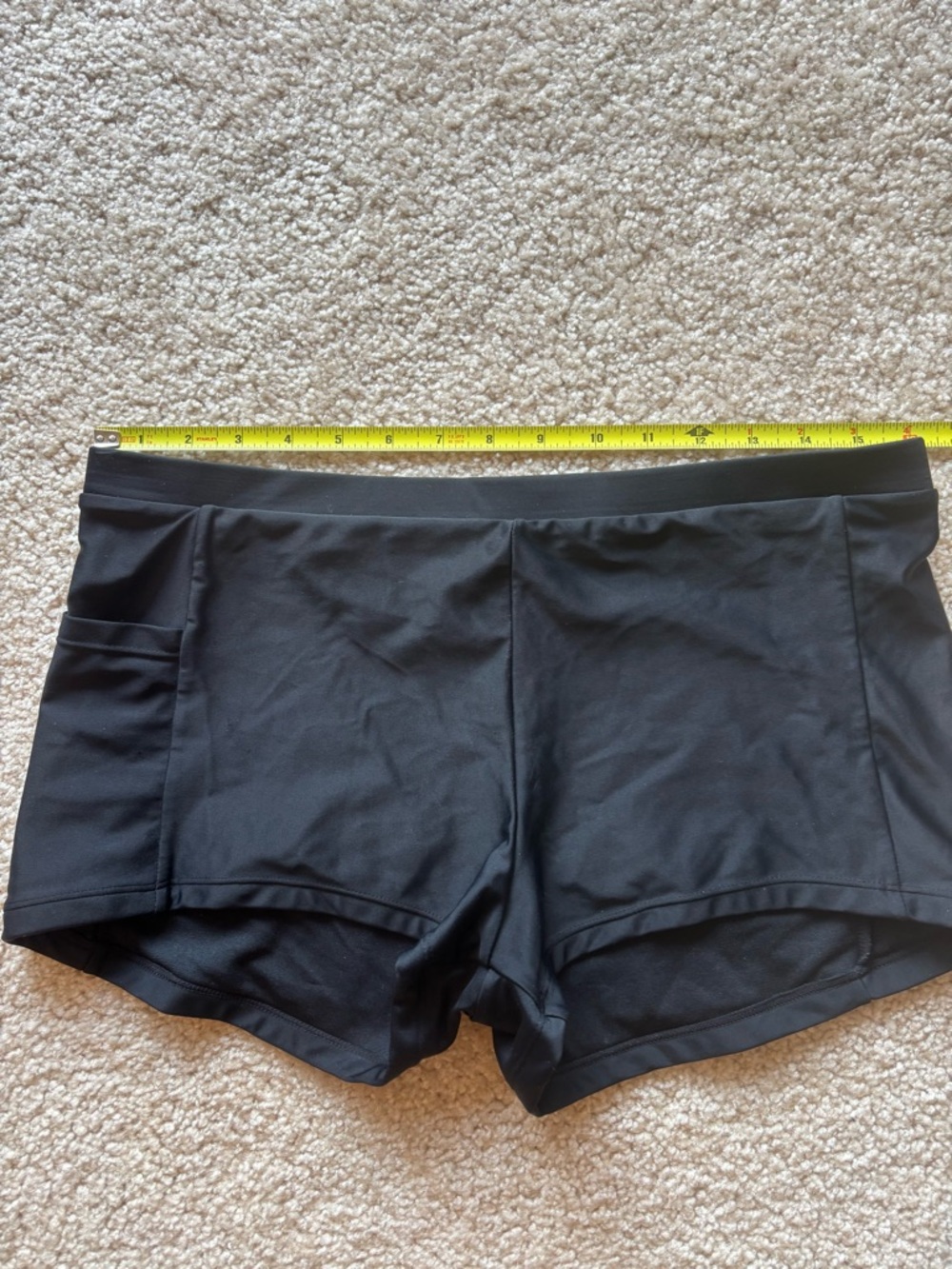 Black Athletic Swim/Workout Shorts L